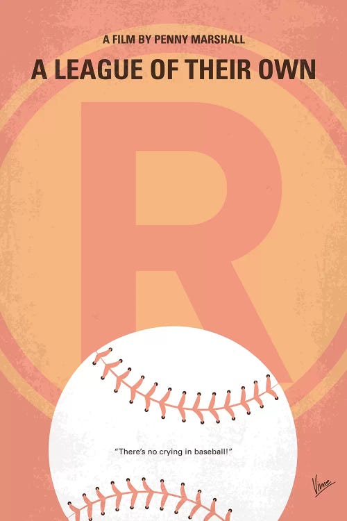 A League Of Their Own Minimal Movie Poster by Chungkong wall art