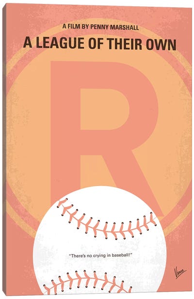 A League Of Their Own Minimal Movie Poster Canvas Art Print - Favorite Films