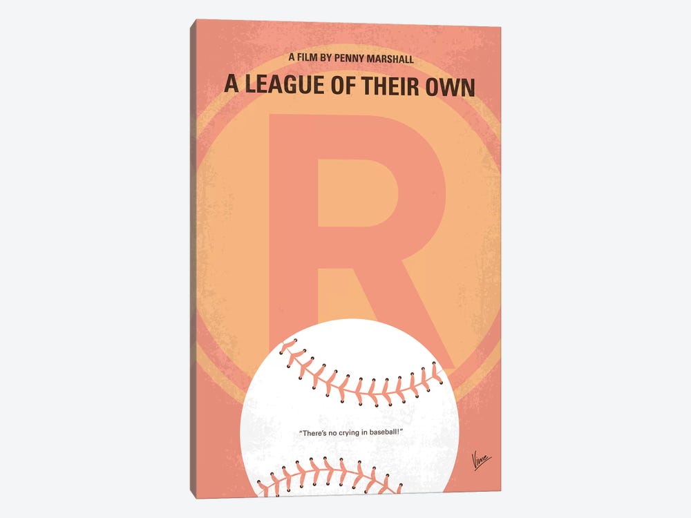 A League Of Their Own Minimal Movie Poster by Chungkong 1-piece Canvas Art Print