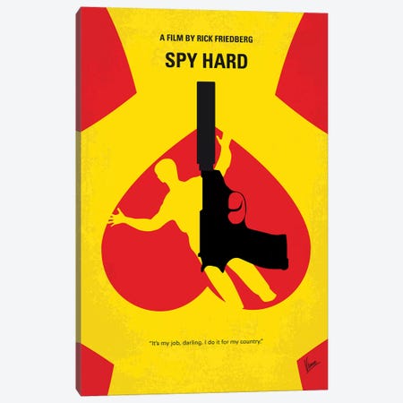 Spy Hard Minimal Movie Poster Canvas Print #CKG1319} by Chungkong Canvas Artwork