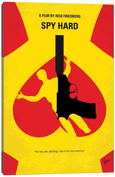 Spy Hard Minimal Movie Poster Canvas Art Print - Comedy Movie Art