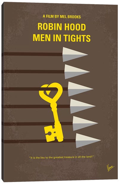 Robin Hood – Men In Tights Minimal Movie Poster Canvas Art Print