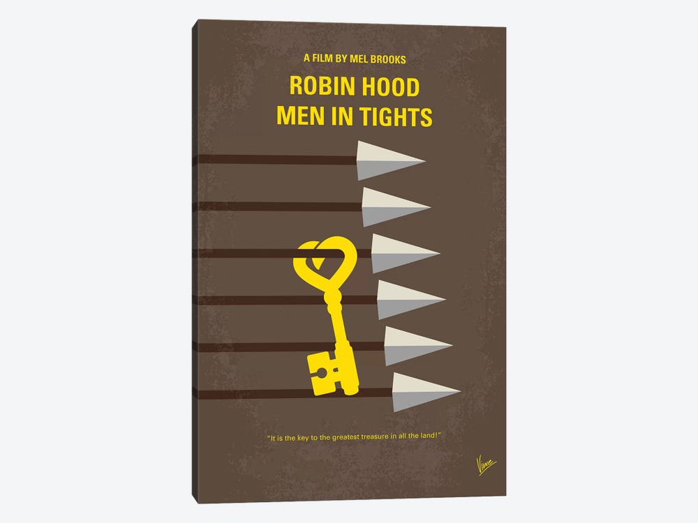 Robin Hood – Men In Tights Minimal Movie Poster 1-piece Canvas Art Print
