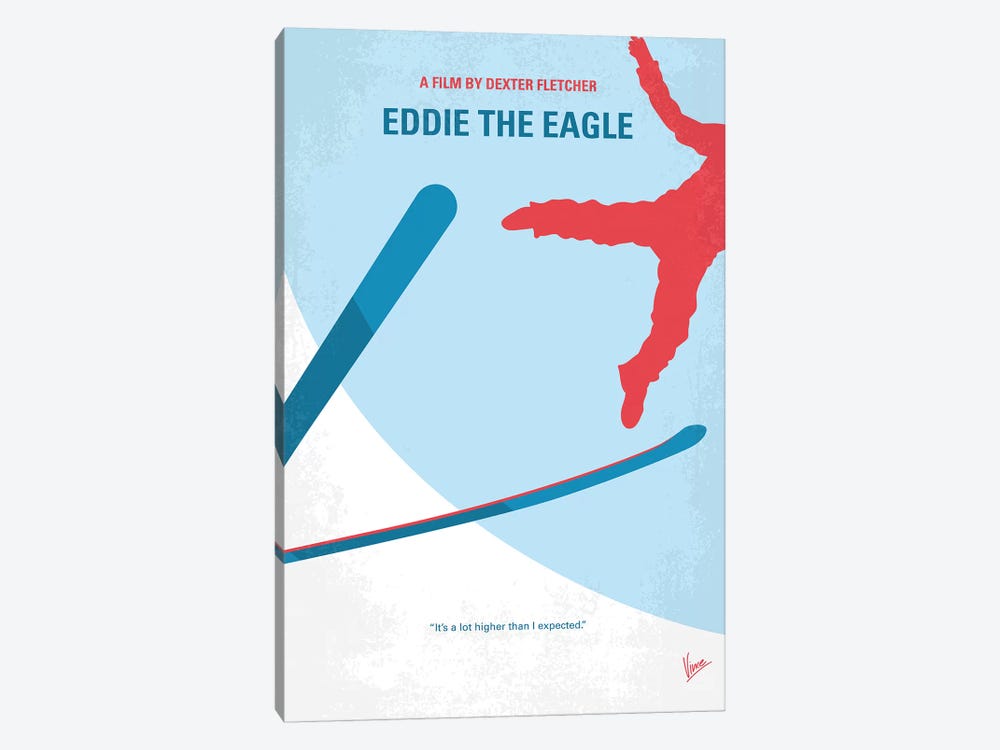 Eddie The Eagle Minimal Movie Poster by Chungkong 1-piece Canvas Artwork