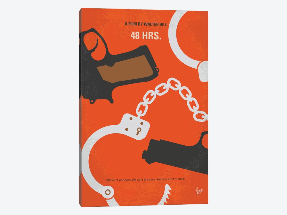 48 Hours Minimal Movie Poster by Chungkong 1-piece Canvas Print