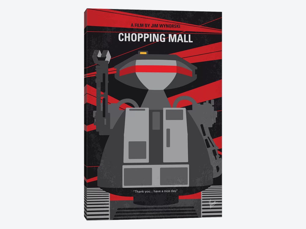 Chopping Mall Minimal Movie Poster by Chungkong 1-piece Canvas Wall Art
