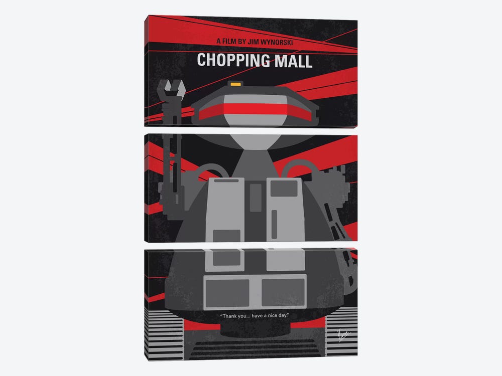 Chopping Mall Minimal Movie Poster by Chungkong 3-piece Canvas Artwork