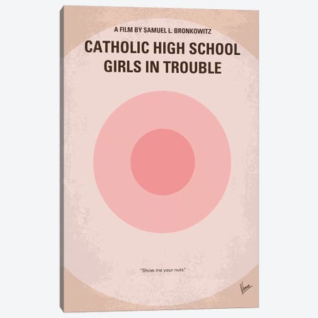 Catholic High School Girls In Trouble Minimal Movie Poster Canvas Print #CKG1330} by Chungkong Canvas Art