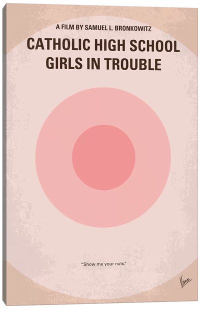 Catholic High School Girls In Trouble Minimal Movie Poster Canvas Art Print