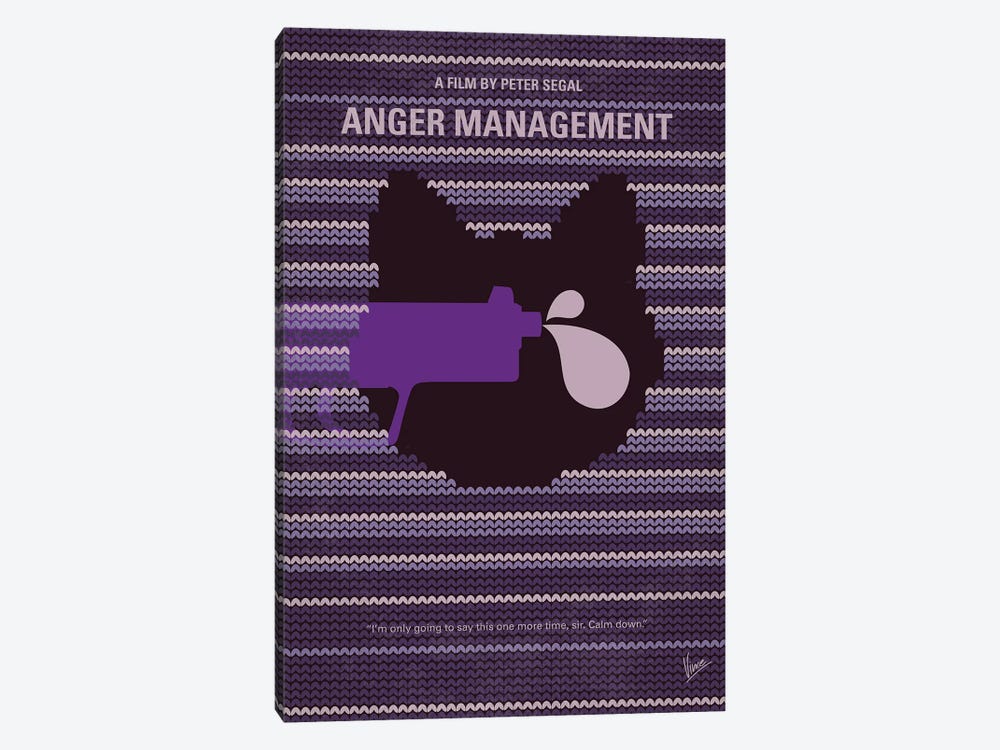 Anger Management Minimal Movie Poster by Chungkong 1-piece Art Print