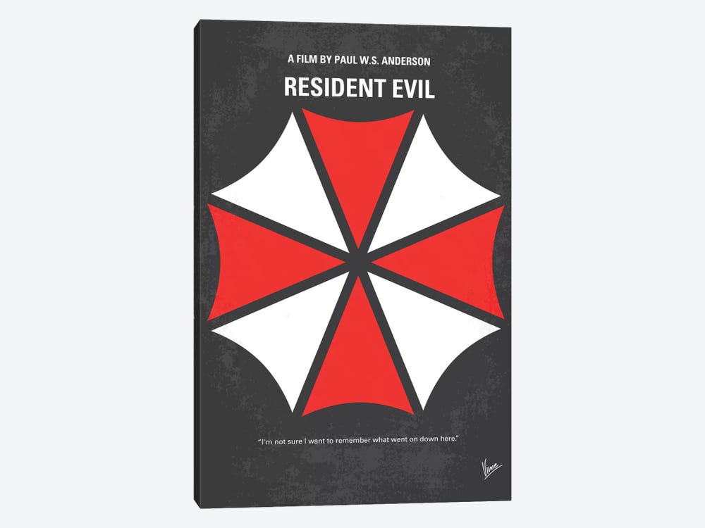 Resident Evil Minimal Movie Poster by Chungkong 1-piece Canvas Wall Art