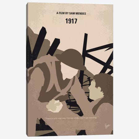 1917 Minimal Movie Poster Canvas Print #CKG1340} by Chungkong Canvas Art Print