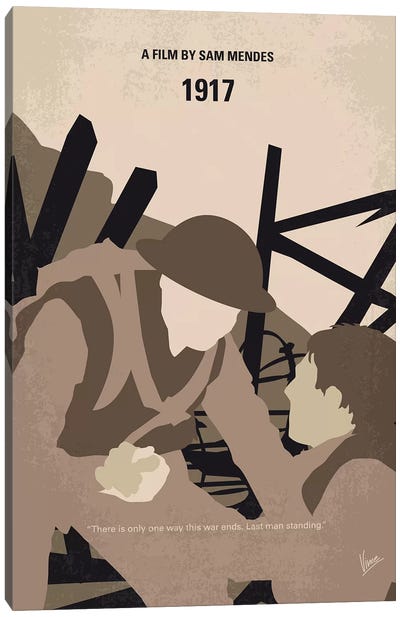 1917 Minimal Movie Poster Canvas Art Print - War Movie Art