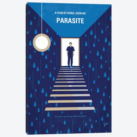 Parasite Minimal Movie Poster Canvas Print #CKG1342} by Chungkong Canvas Print
