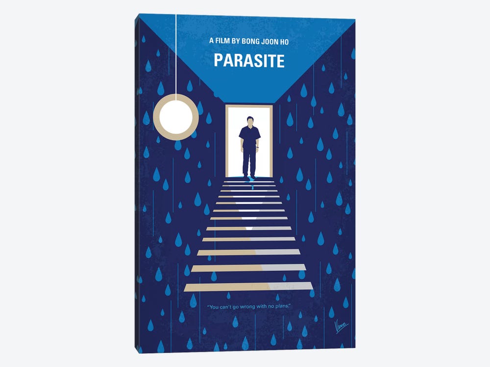 Parasite Minimal Movie Poster by Chungkong 1-piece Canvas Art Print