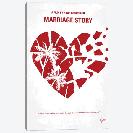 Marriage Story Minimal Movie Poster Canvas Print #CKG1343} by Chungkong Art Print