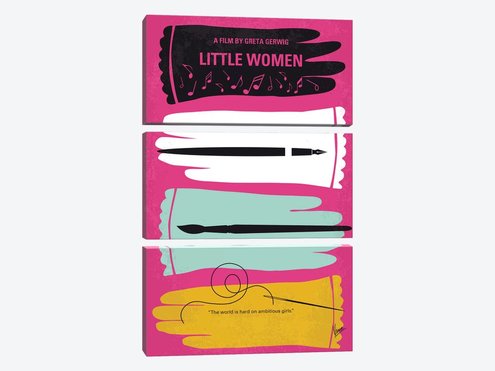 Little Women Minimal Movie Poster 3-piece Canvas Art Print