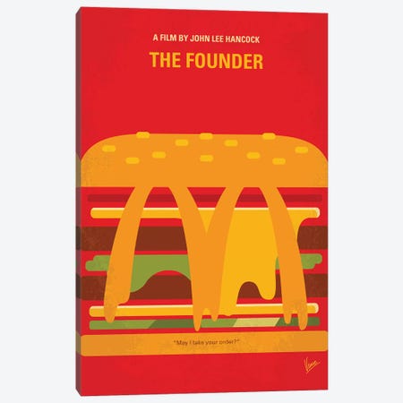 My The Founder Minimal Movie Poster Canvas Print #CKG1351} by Chungkong Canvas Wall Art
