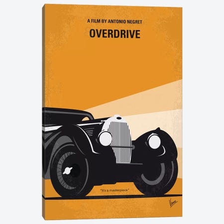 My Overdrive Minimal Movie Poster Canvas Print #CKG1358} by Chungkong Canvas Wall Art