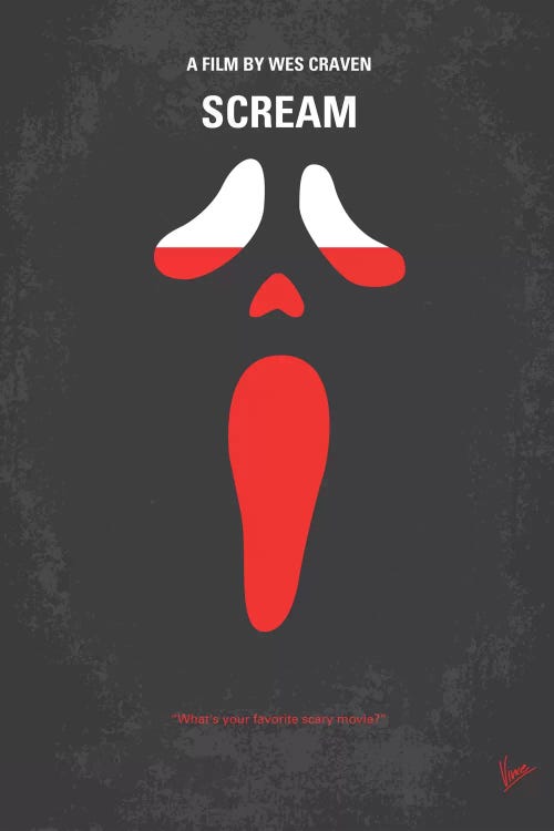 Scream Minimal Movie Poster by Chungkong wall art