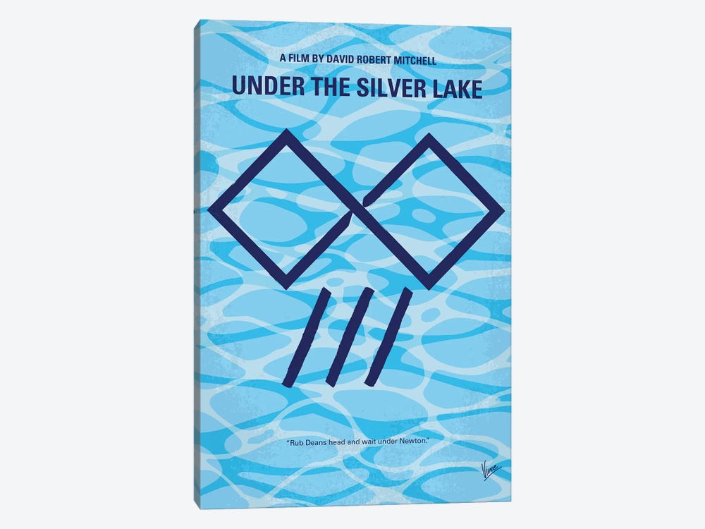 My Under The Silver Lake Minimal Movie Poster by Chungkong 1-piece Canvas Print