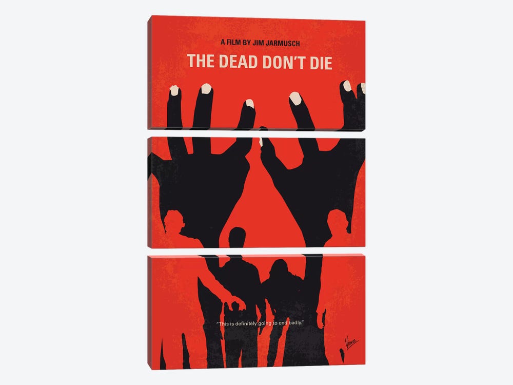 My The Dead Dont Die Minimal Movie Poster by Chungkong 3-piece Canvas Art