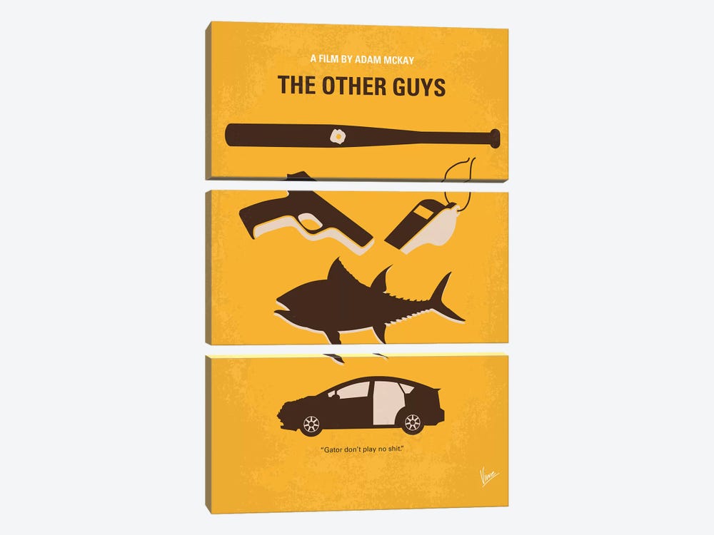 My The Other Guys Minimal Movie Poster by Chungkong 3-piece Canvas Art Print