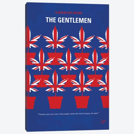 The Gentlemen Minimal Movie Poster Canvas Print #CKG1364} by Chungkong Canvas Wall Art