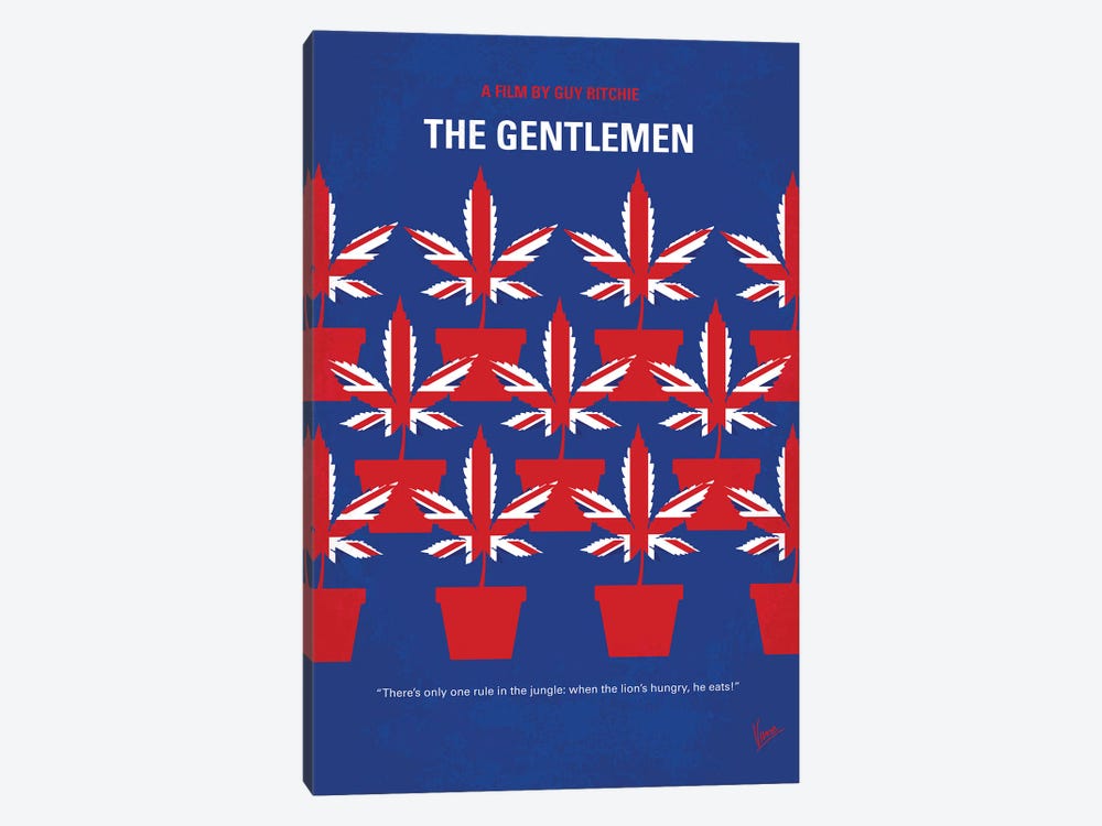 The Gentlemen Minimal Movie Poster 1-piece Canvas Art Print