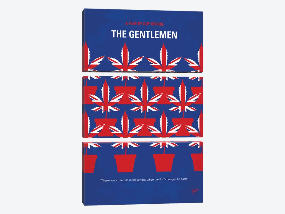 The Gentlemen Minimal Movie Poster by Chungkong 3-piece Canvas Print