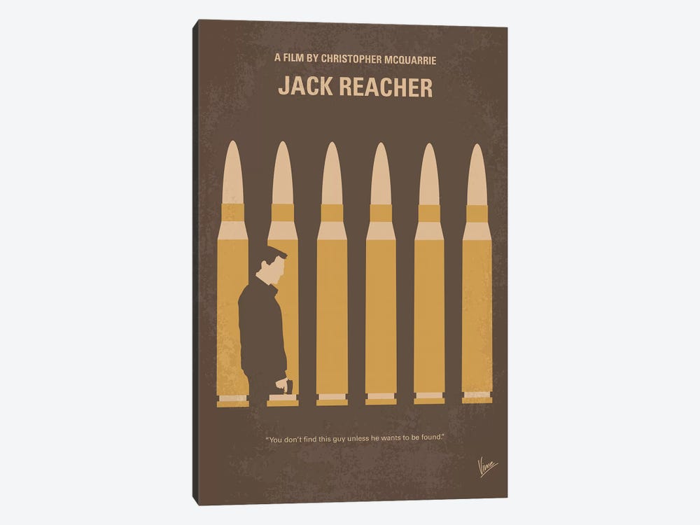Jack Reacher Minimal Movie Poster by Chungkong 1-piece Canvas Art