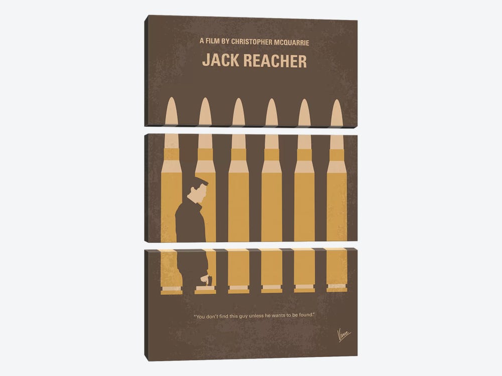 Jack Reacher Minimal Movie Poster by Chungkong 3-piece Canvas Art