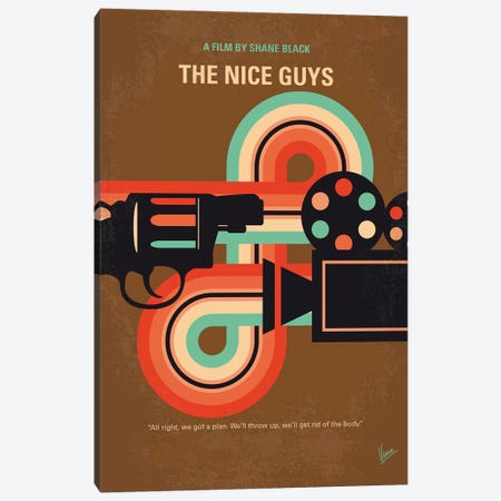 The Nice Guys Minimal Movie Poster Canvas Print #CKG1369} by Chungkong Canvas Print