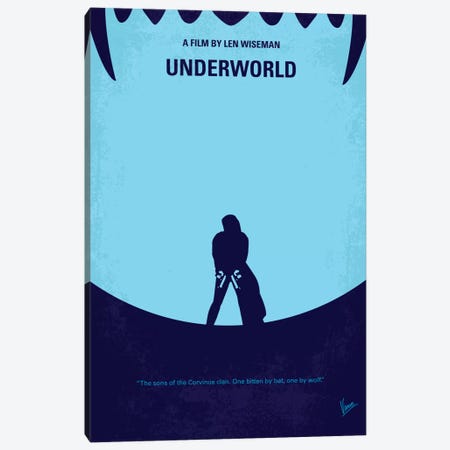 Underworld Minimal Movie Canvas Print #CKG136} by Chungkong Canvas Wall Art