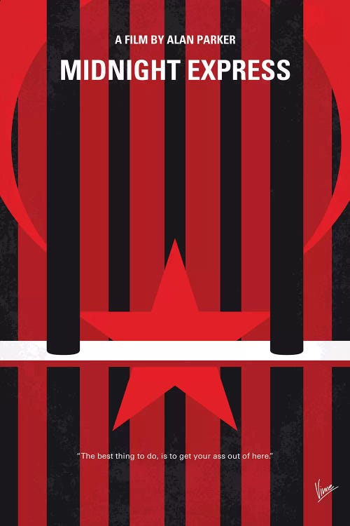 Midnight Express Minimal Movie Poster by Chungkong wall art