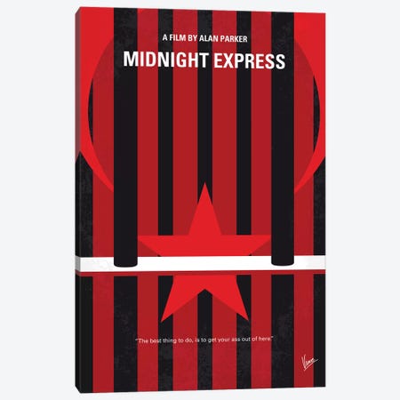 Midnight Express Minimal Movie Poster Canvas Print #CKG1370} by Chungkong Canvas Art