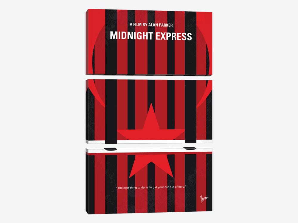 Midnight Express Minimal Movie Poster by Chungkong 3-piece Canvas Wall Art