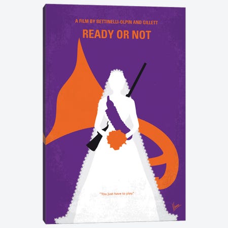 My Ready Or Not Minimal Movie Poster Canvas Print #CKG1374} by Chungkong Canvas Art Print