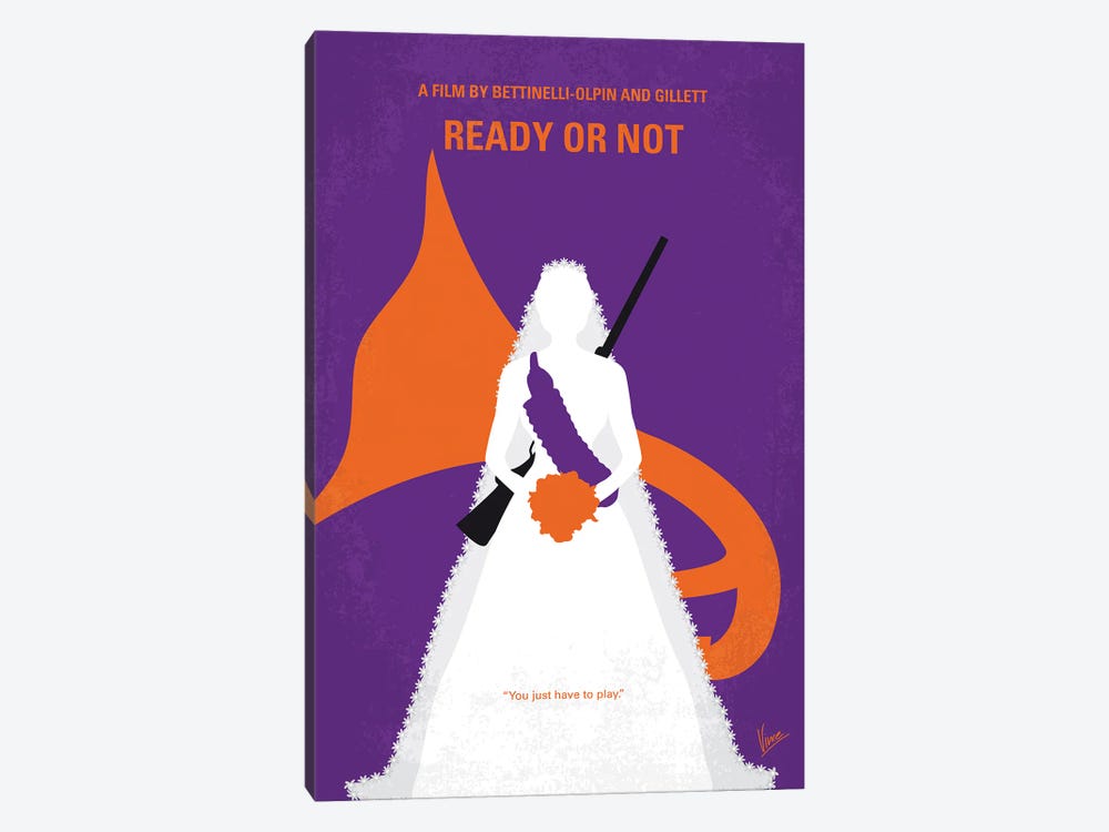 My Ready Or Not Minimal Movie Poster by Chungkong 1-piece Canvas Wall Art