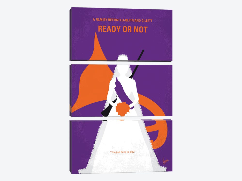 My Ready Or Not Minimal Movie Poster by Chungkong 3-piece Canvas Art