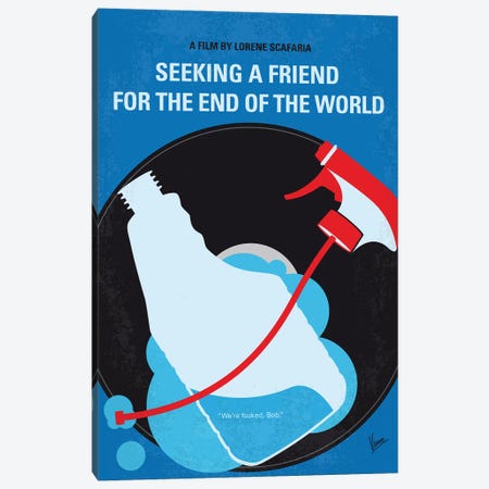 My Seeking A Friend For The End Of The World Minimal Movie Poster Canvas Print #CKG1375} by Chungkong Art Print