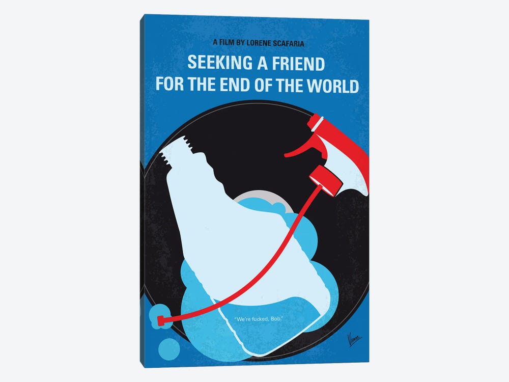 My Seeking A Friend For The End Of The World Minimal Movie Poster by Chungkong 1-piece Canvas Art Print