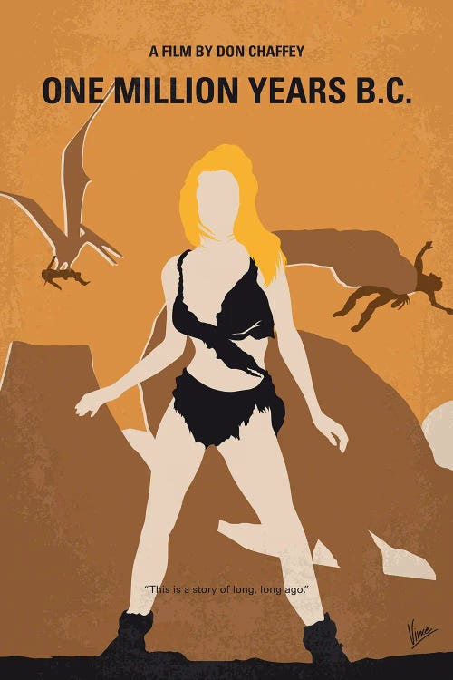 My One Million Years Bc Minimal Movie Poster