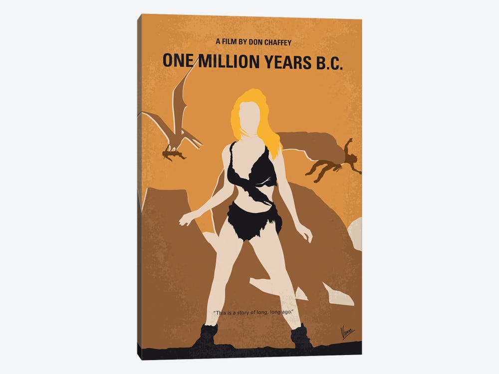 My One Million Years Bc Minimal Movie Poster by Chungkong 1-piece Canvas Art Print