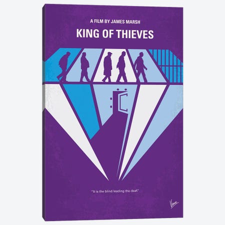 My King Of Thieves Minimal Movie Poster Canvas Print #CKG1378} by Chungkong Canvas Wall Art