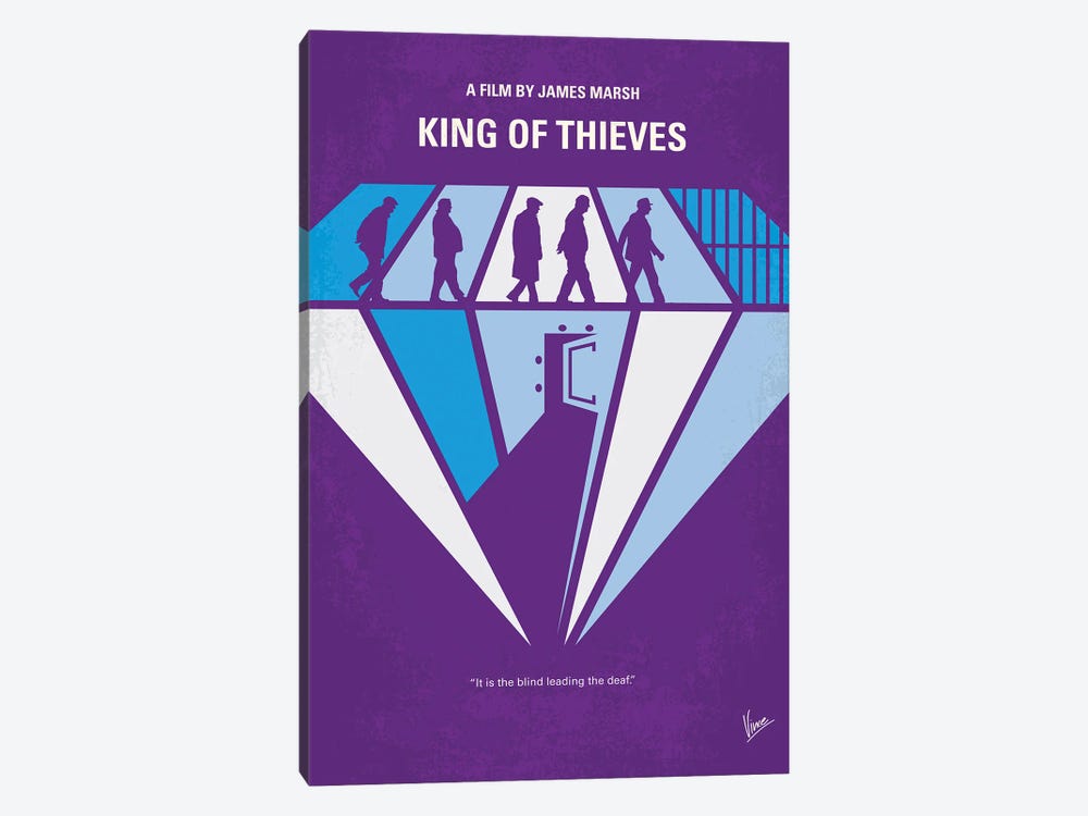 My King Of Thieves Minimal Movie Poster by Chungkong 1-piece Canvas Artwork