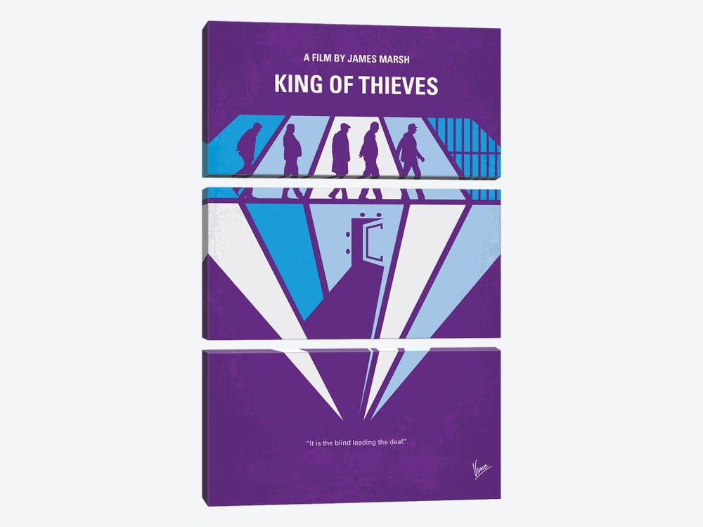 My King Of Thieves Minimal Movie Poster by Chungkong 3-piece Canvas Wall Art