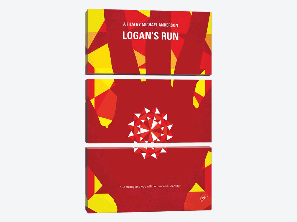 My Logans Run Minimal Movie Poster by Chungkong 3-piece Canvas Art Print
