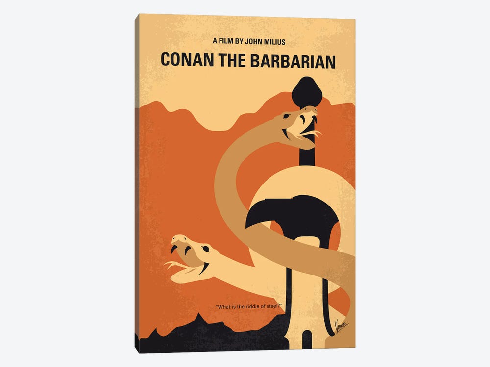 My Conan The Barbarian Minimal Movie Poster by Chungkong 1-piece Canvas Wall Art