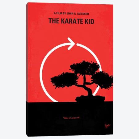 Karate Kid Minimal Movie Poster Canvas Print #CKG138} by Chungkong Canvas Print